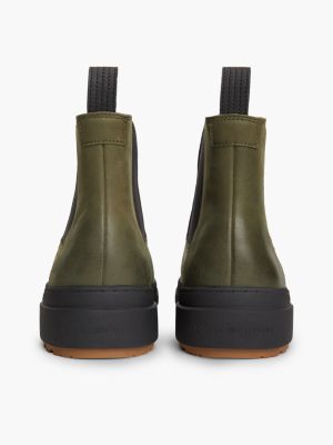 Мужские ботинки Tommy Hilfiger Leather Chelsea Boot, цвет: Платиновый оливковый — фото 4