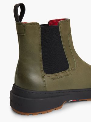 Мужские ботинки Tommy Hilfiger Leather Chelsea Boot, цвет: Платиновый оливковый — фото 6