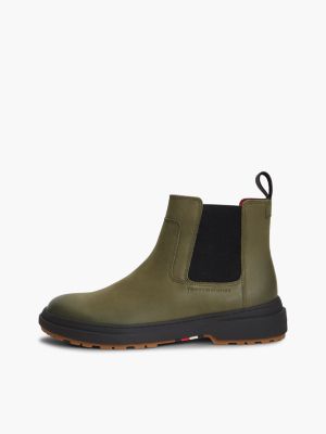 Мужские ботинки Tommy Hilfiger Leather Chelsea Boot, цвет: Платиновый оливковый — фото 7