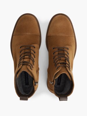 Мужские ботинки Tommy Hilfiger Suede Lace-Up Boot, цвет: Кокосовый — фото 3
