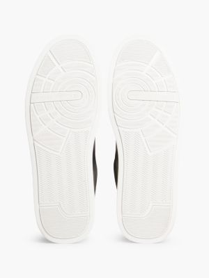 Мужские кроссовки Tommy Hilfiger Tommy Logo Mixed-Texture Court, цвет: Чёрный — фото 5
