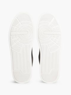 Tommy Logo Mixed-Texture Court Sneaker — Black 5