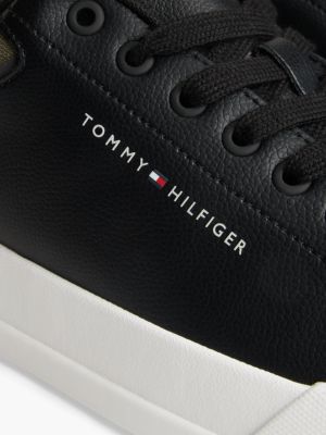Мужские кроссовки Tommy Hilfiger Tommy Logo Mixed-Texture Court, цвет: Чёрный — фото 6
