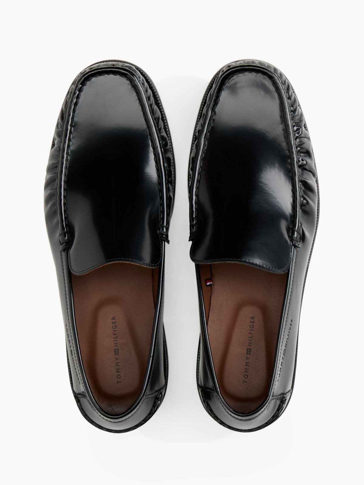 Shiny Leather Loafer — Black