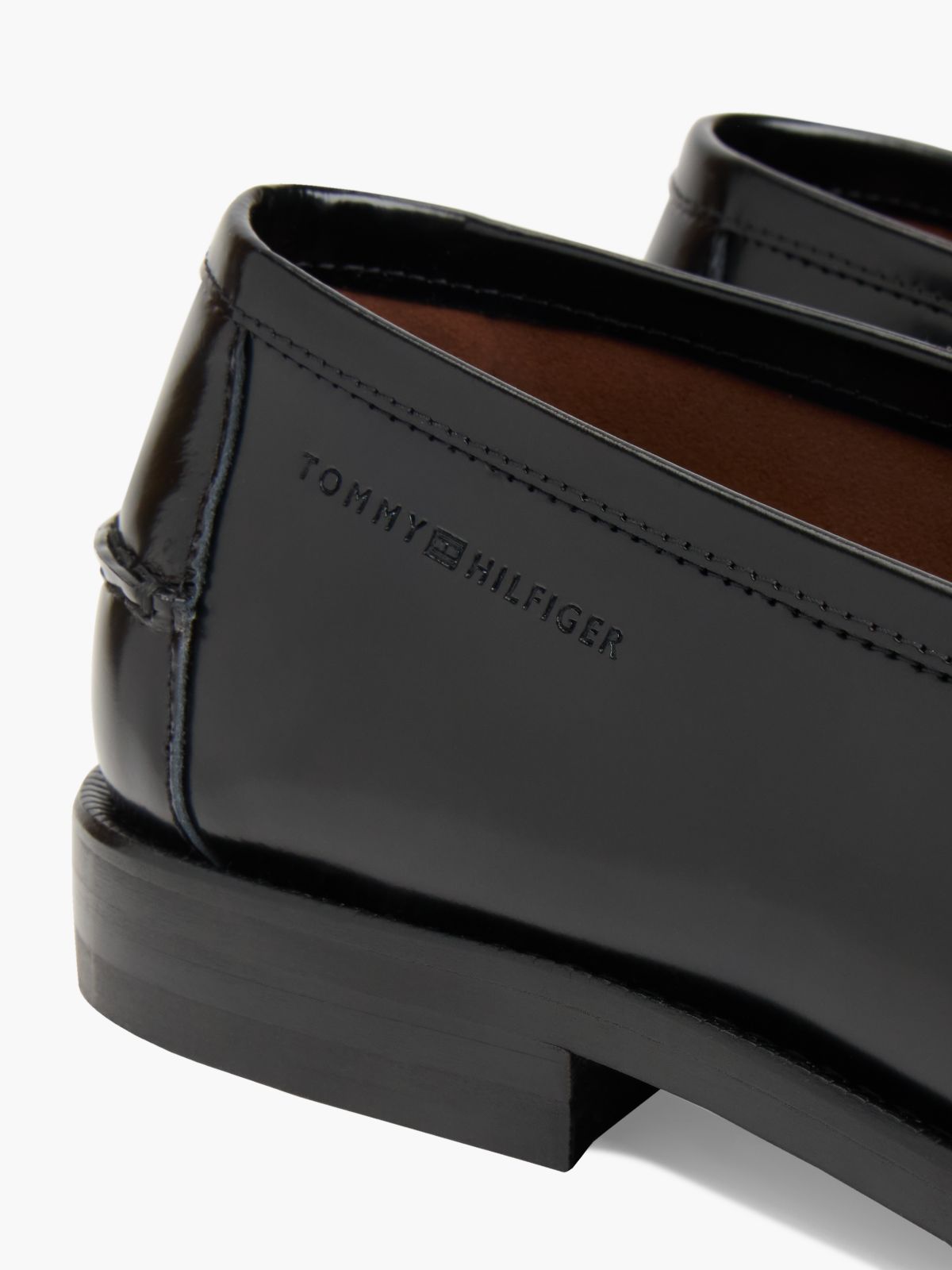 Shiny Leather Loafer — Black