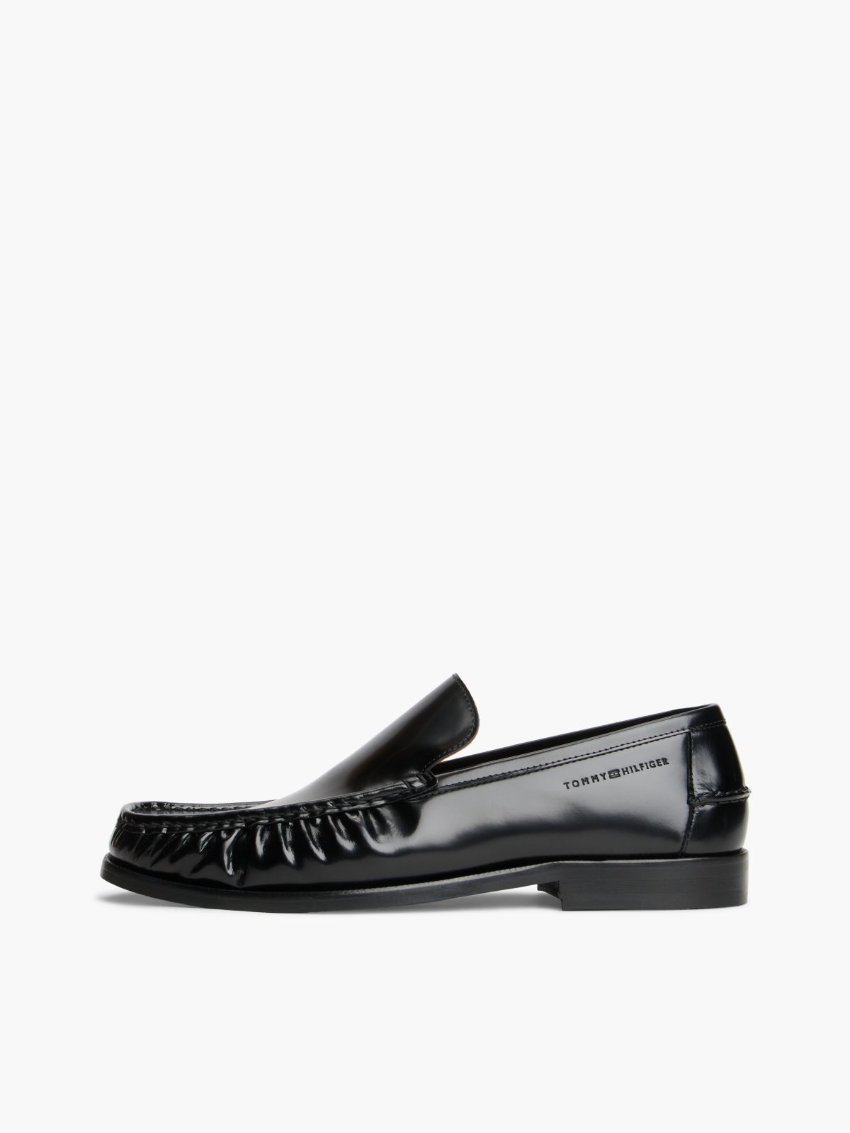 Shiny Leather Loafer — Black