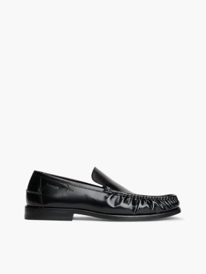 Shiny Leather Loafer, Black