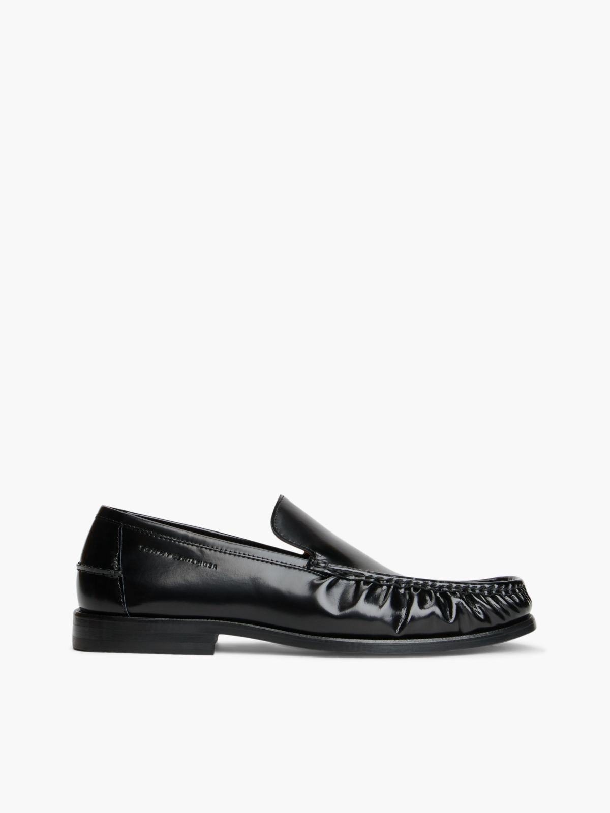 Shiny Leather Loafer — Black