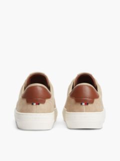 Mixed-Suede Court Sneaker — Horseradish 4