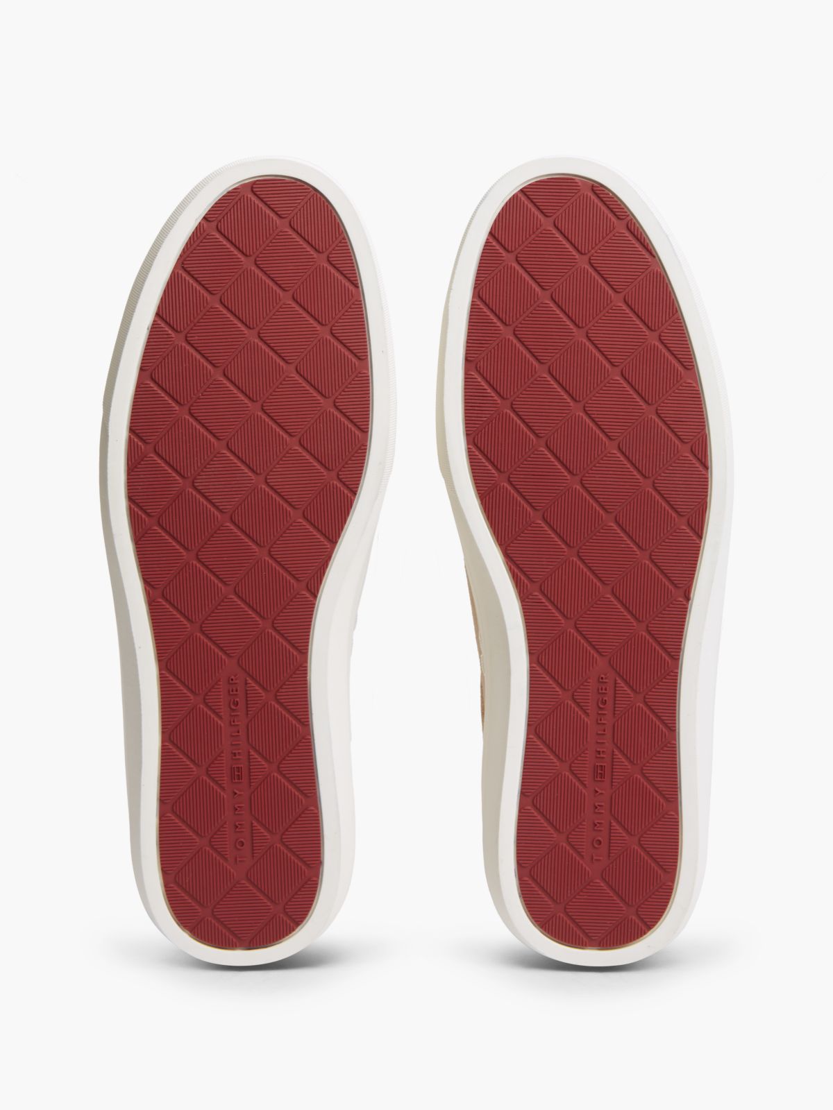 Mixed-Suede Court Sneaker — Horseradish