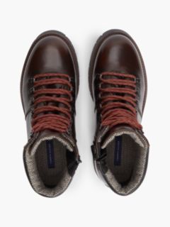 Waterproof Leather Lace-Up Boot — Brushed Brown 3