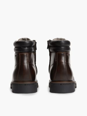 Мужские ботинки Tommy Hilfiger Waterproof Leather Lace-Up, цвет: Коричневый — фото 4