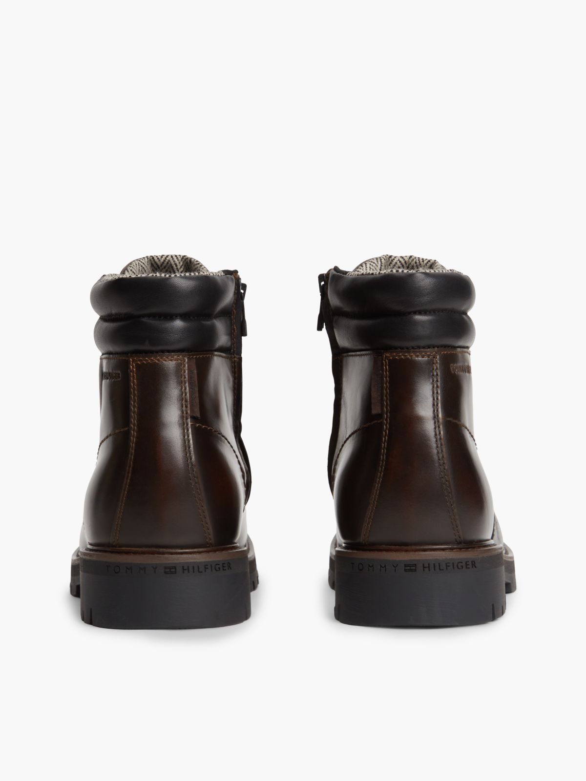 Waterproof Leather Lace-Up Boot — Brushed Brown
