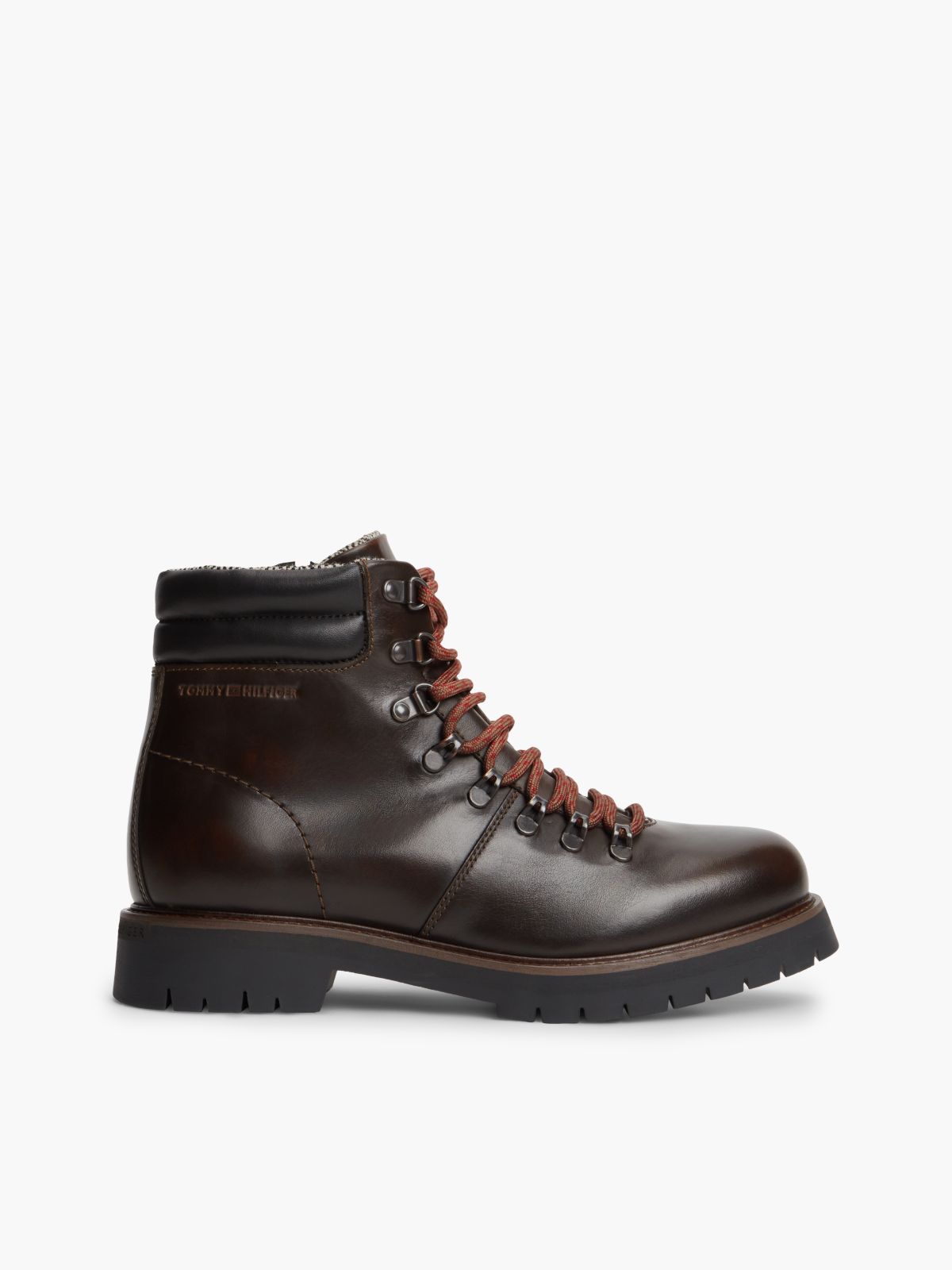 Waterproof Leather Lace-Up Boot — Brushed Brown