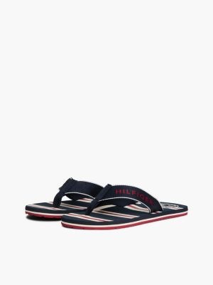 Мужские сандалии Tommy Hilfiger Hilfiger Logo Flip-Flop, цвет: Тёмно-синий — фото 2