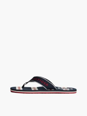 Мужские сандалии Tommy Hilfiger Hilfiger Logo Flip-Flop, цвет: Тёмно-синий — фото 7