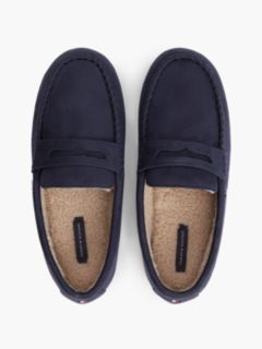Fleece-Lined Loafer Slipper — Navy Blue 3