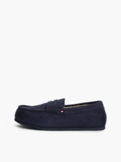 Fleece-Lined Loafer Slipper — Navy Blue 7