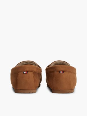 Мужские тапочки Tommy Hilfiger Fleece-Lined Loafer Slipper, цвет: Кокосовый — фото 4