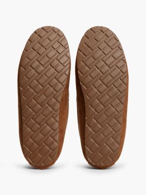 Мужские тапочки Tommy Hilfiger Fleece-Lined Loafer Slipper, цвет: Кокосовый — фото 5
