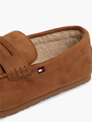 Мужские тапочки Tommy Hilfiger Fleece-Lined Loafer Slipper, цвет: Кокосовый — фото 6