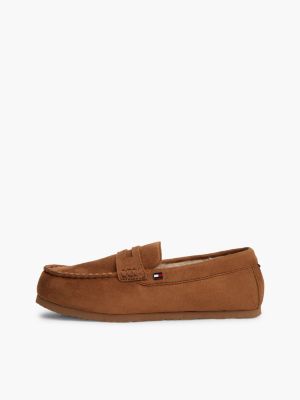 Мужские тапочки Tommy Hilfiger Fleece-Lined Loafer Slipper, цвет: Кокосовый — фото 7