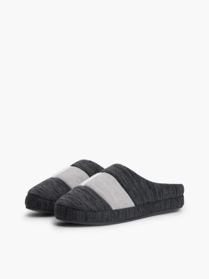 Мужские тапочки Tommy Hilfiger Flag Colorblock Slipper, цвет: Тёмный пепельный — фото 2