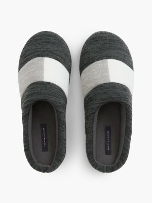 Мужские тапочки Tommy Hilfiger Flag Colorblock Slipper, цвет: Тёмный пепельный — фото 3