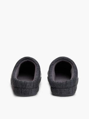 Мужские тапочки Tommy Hilfiger Flag Colorblock Slipper, цвет: Тёмный пепельный — фото 4