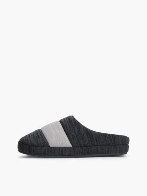 Мужские тапочки Tommy Hilfiger Flag Colorblock Slipper, цвет: Тёмный пепельный — фото 7