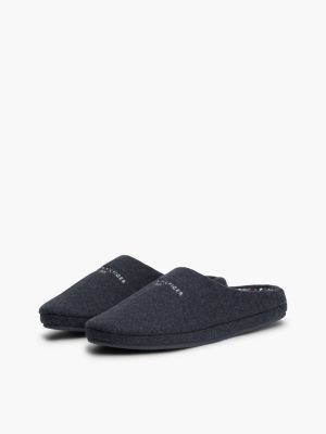 Мужские тапочки Tommy Hilfiger Tommy Logo Felt Slipper, цвет: Тёмно-синий — фото 2
