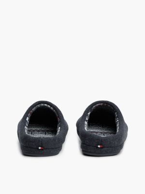 Мужские тапочки Tommy Hilfiger Tommy Logo Felt Slipper, цвет: Тёмно-синий — фото 4