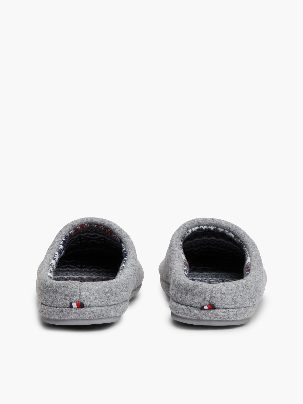 Tommy Logo Felt Slipper — Universal Grey