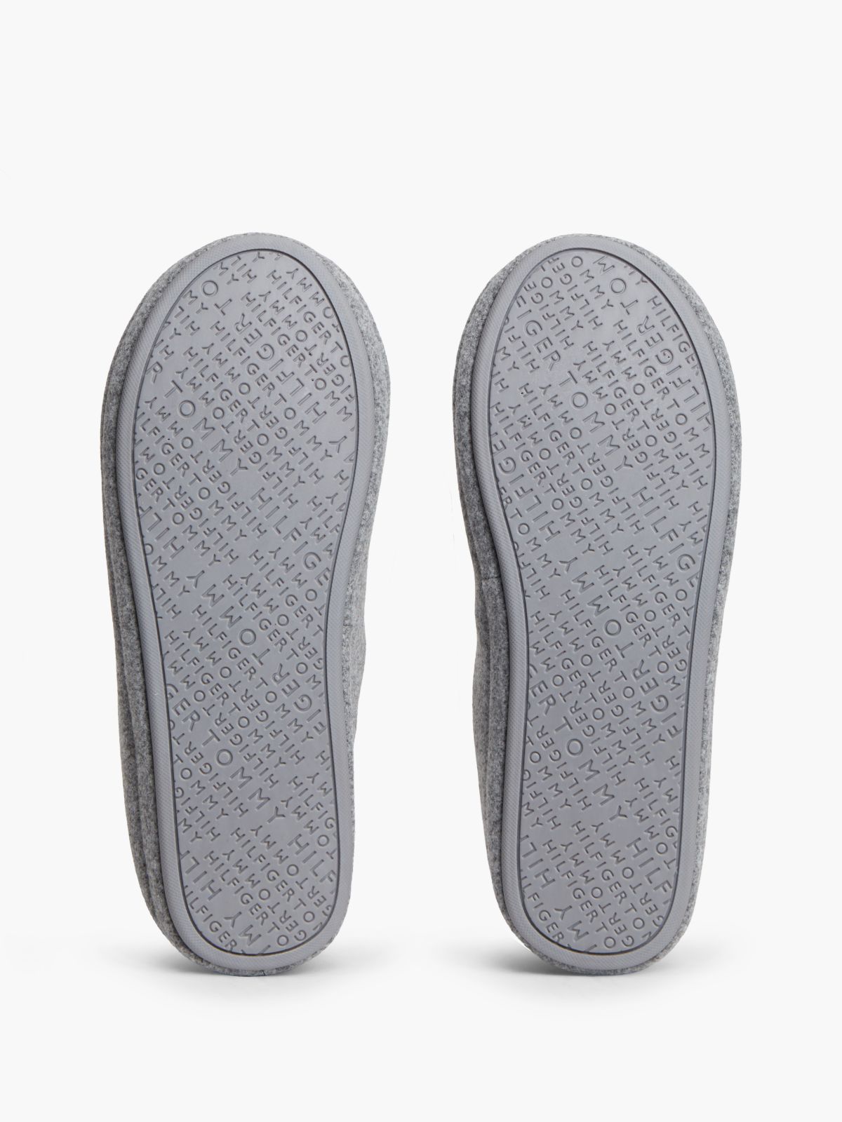 Tommy Logo Felt Slipper — Universal Grey