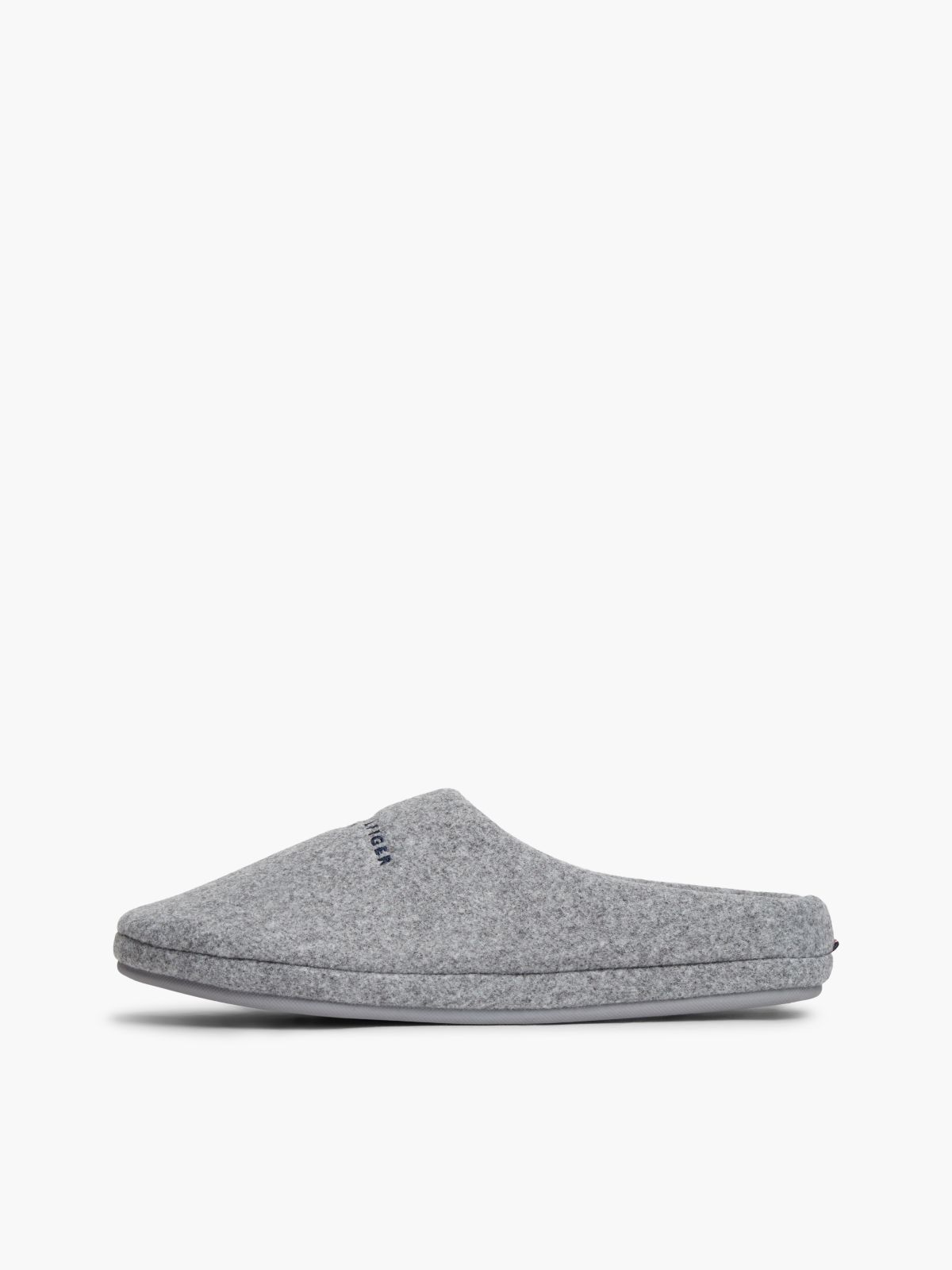 Tommy Logo Felt Slipper — Universal Grey