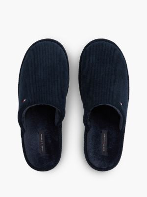 Мужские тапочки Tommy Hilfiger Corduroy Slipper, цвет: Тёмно-синий — фото 3