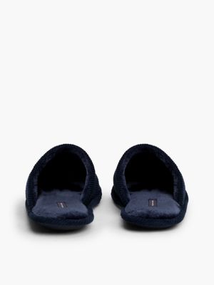 Мужские тапочки Tommy Hilfiger Corduroy Slipper, цвет: Тёмно-синий — фото 4