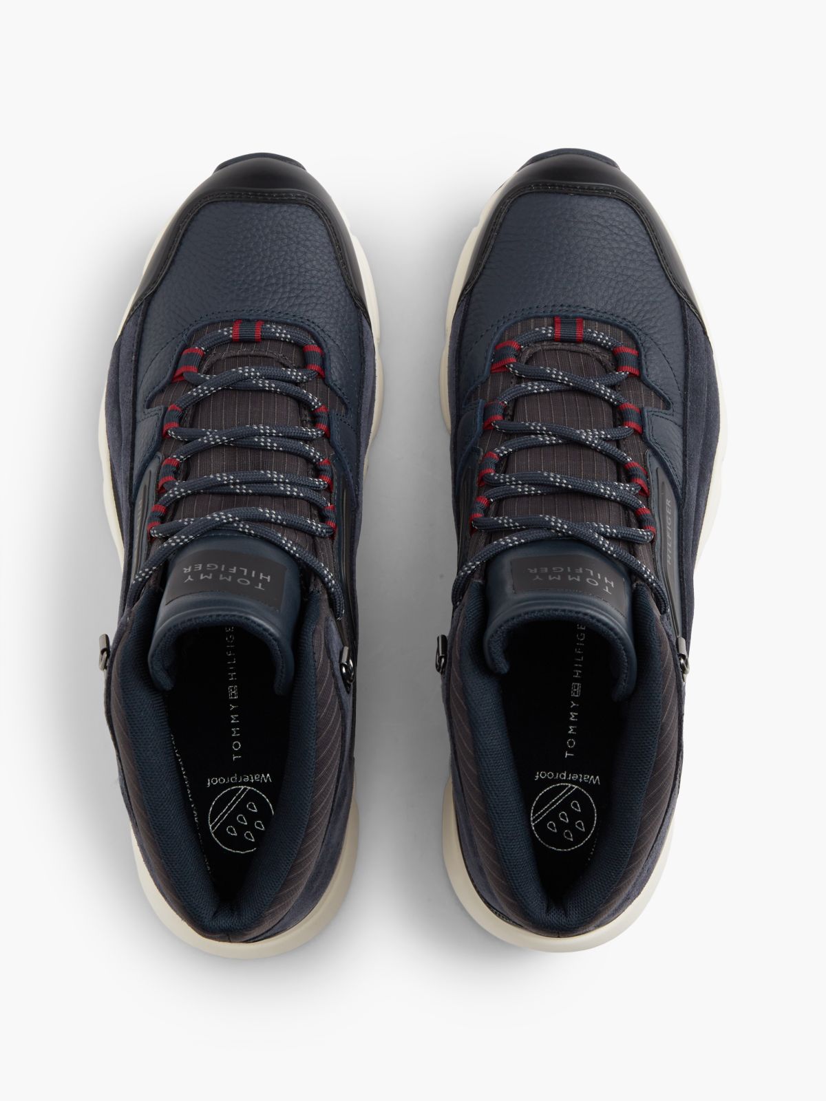 Suede Sneaker Boot — Navy Blue