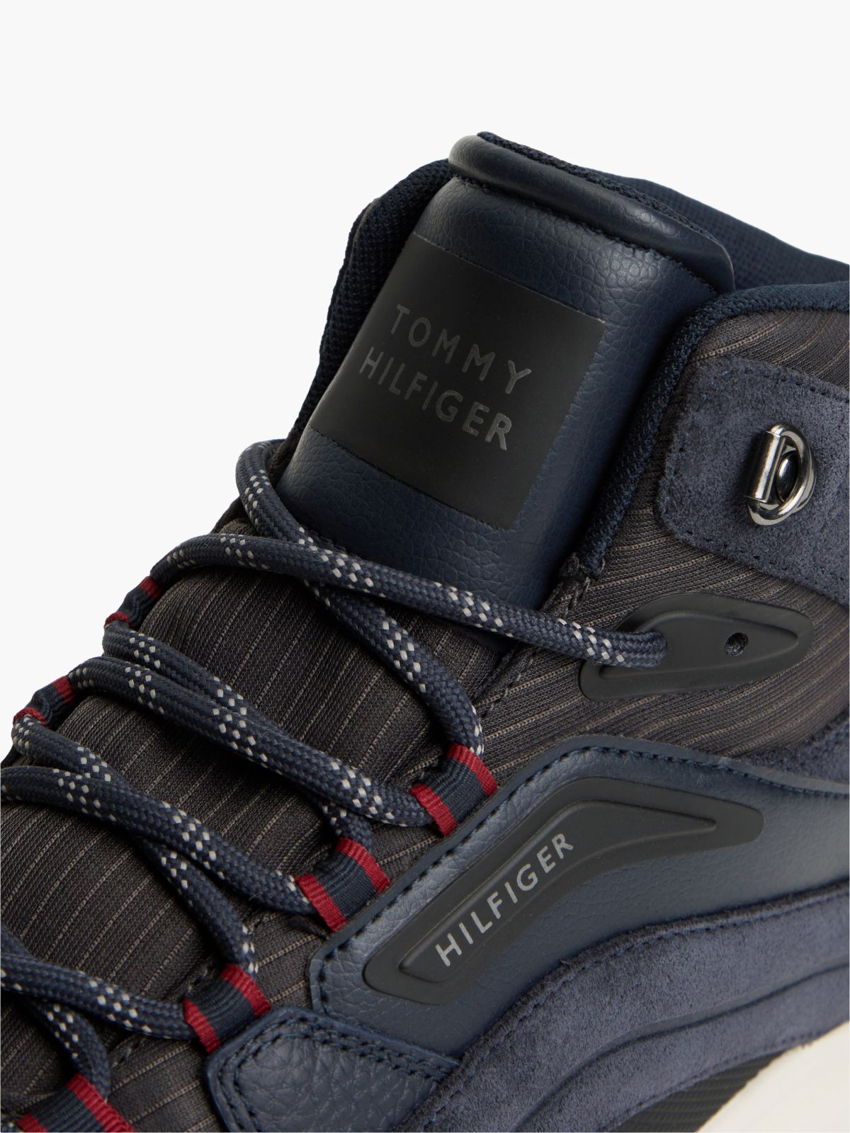 Suede Sneaker Boot — Navy Blue