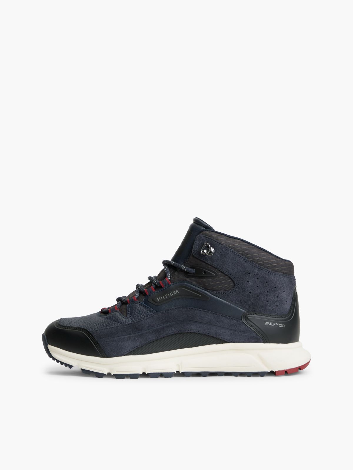 Suede Sneaker Boot — Navy Blue