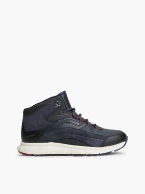 Suede Sneaker Boot, Navy Blue