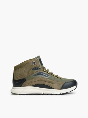 Suede Sneaker Boot, Platinum Olive