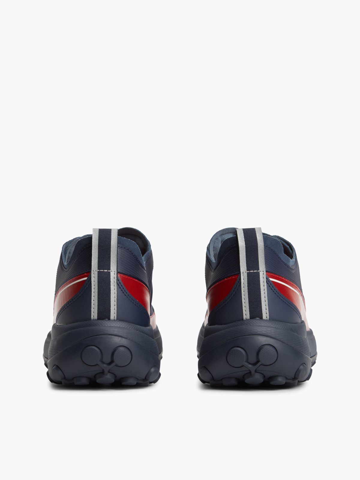 Waterproof Mixed-Media Tech Sneaker — Red White & Blue