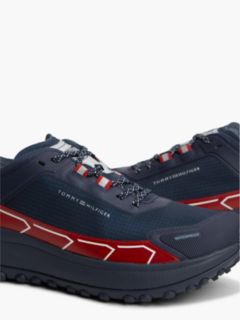Waterproof Mixed-Media Tech Sneaker — Red White & Blue 6