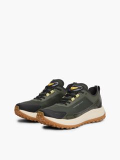Waterproof Mixed-Media Tech Sneaker — Pewter Green 2