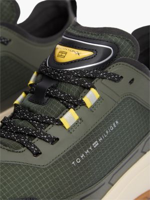 Мужские кроссовки Tommy Hilfiger Waterproof Mixed-Media Tech, цвет: Оловянный зелёный — фото 6