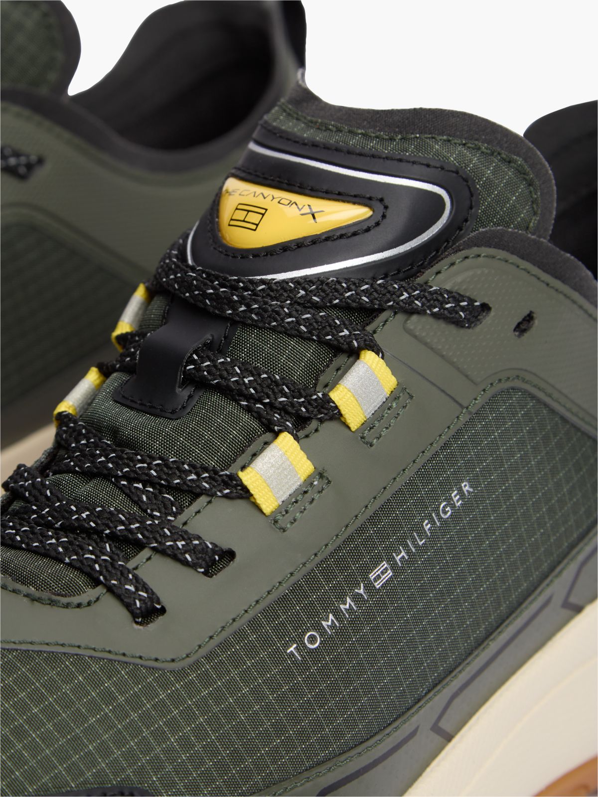 Waterproof Mixed-Media Tech Sneaker — Pewter Green