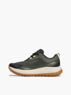 Waterproof Mixed-Media Tech Sneaker — Pewter Green 7