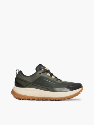 Мужские кроссовки Tommy Hilfiger Waterproof Mixed-Media Tech, цвет: Оловянный зелёный — фото 1