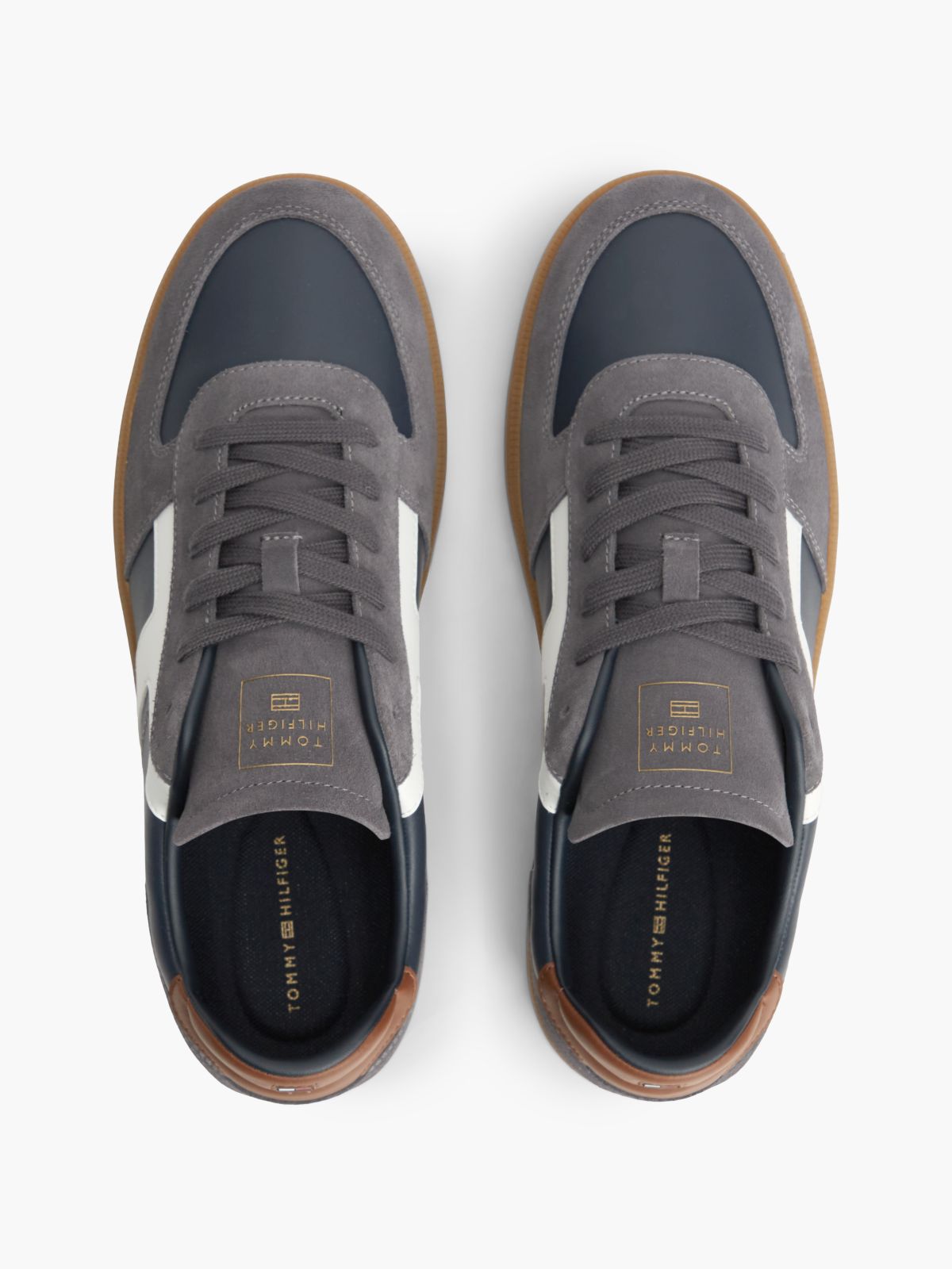 Tribeca Leather & Suede Skater Sneaker — Navy Blue